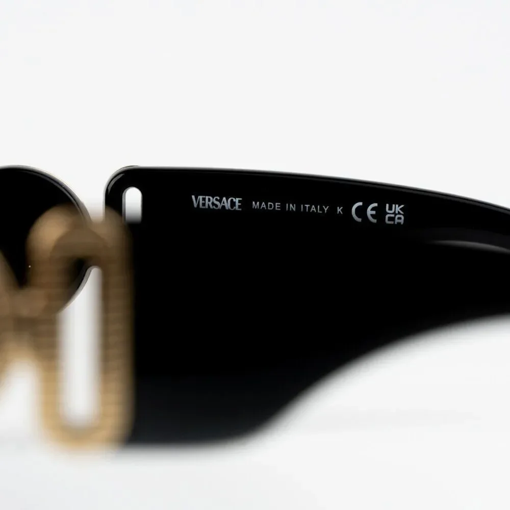 NEW Versace VE4478U GB1/87 Black Dark Grey Square Women Sunglasses